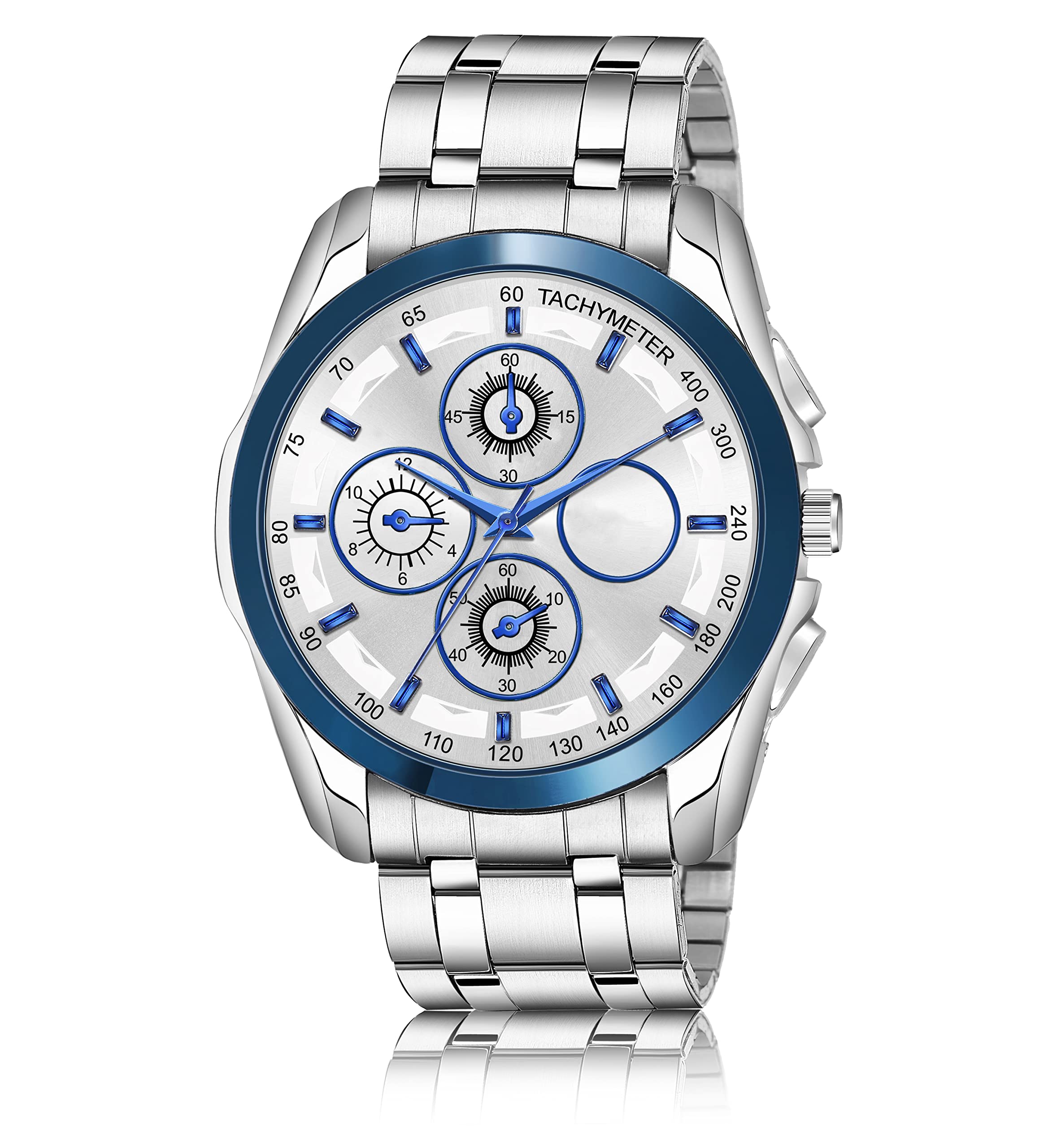 ROYAL ENTERPRISE Blue & Silver Dummy Chronograph Metal Analog Watch for Men RYL_ENT_LR117 (B0C2N7R4D2) Amazon Price History, Amazon Price Tracker