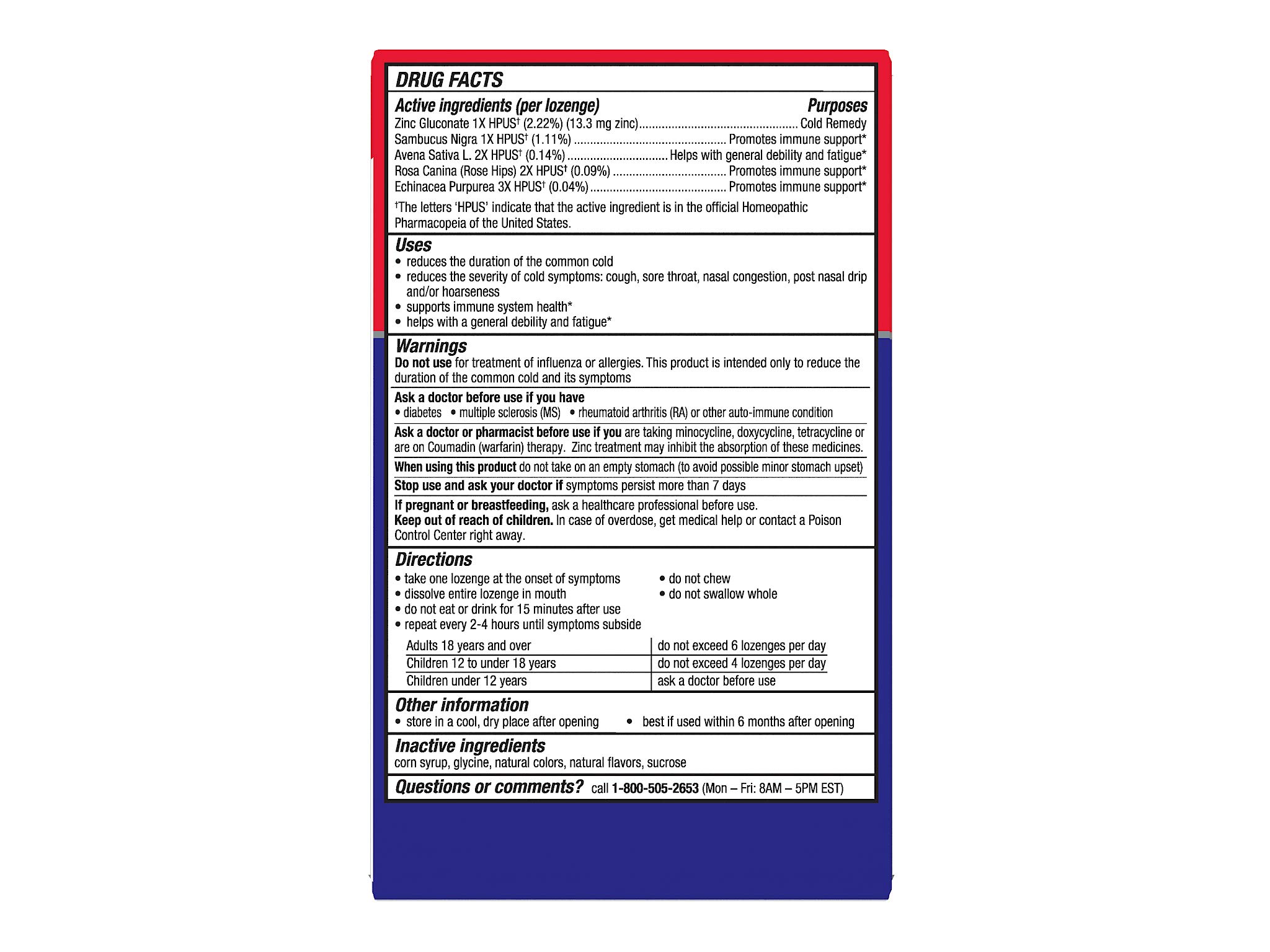 Cold-Eeze Plus Defense Zinc Lozgs, Natural Citrus Elderbry Flavor, 25 Ct — Amazon image 2