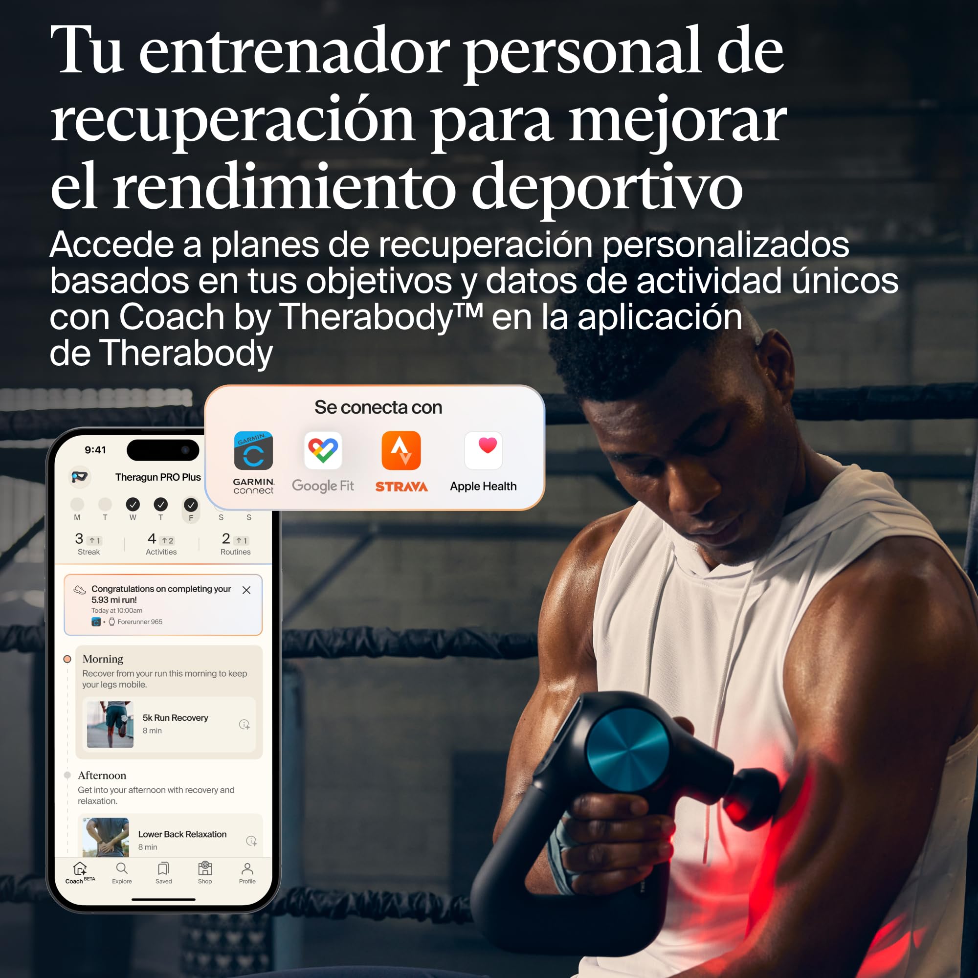 Theragun Pro,Pistola de masaje de mano,Pistola de masaje de percusión habilitada para Bluetooth para aliviar el dolor, (Pro plus: Negro)