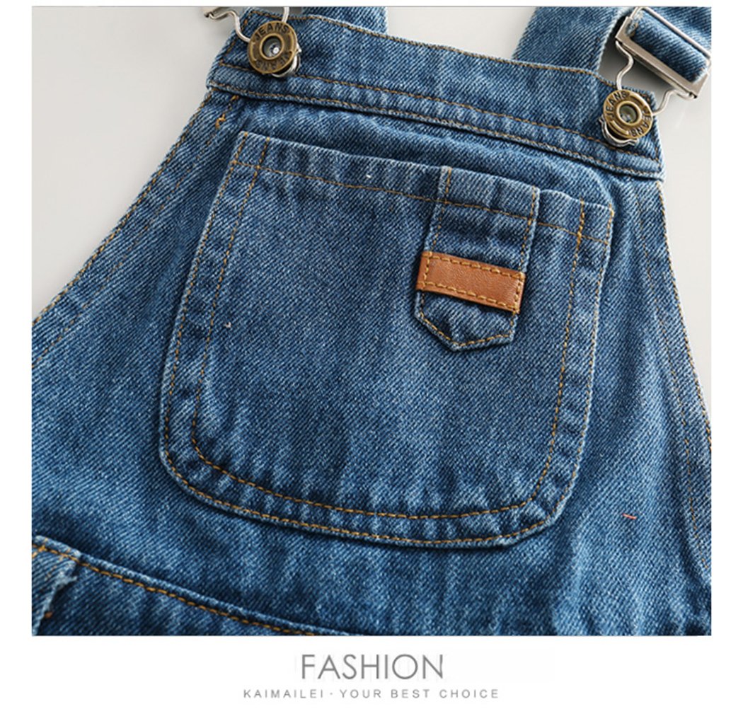 KIDSCOOL SPACE mono de jean para bebé niña rasgado