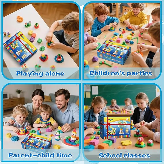 Ixiaoyoo Modelling Clay Air Drying - 100 Colours Clay for Children