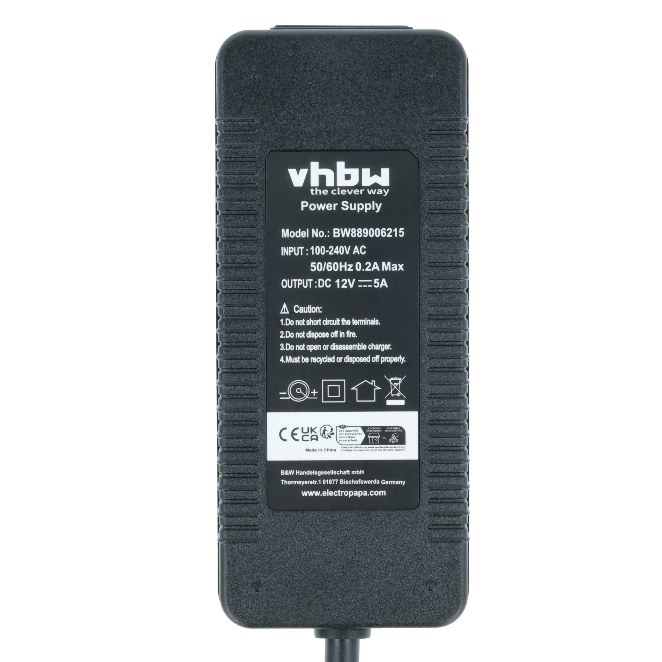 vhbw Zasilacz zastępczy do Wahoo WFKICKRPOWEREU do urządzenia fitness - 140 cm
