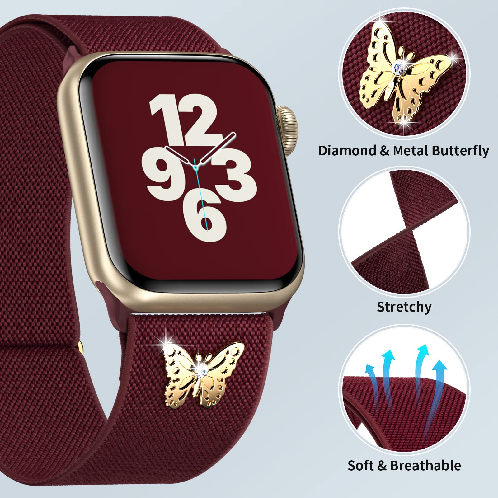 Amazon.com: VSANT Nylon Band with Charms Decor Compatible  display picture 1