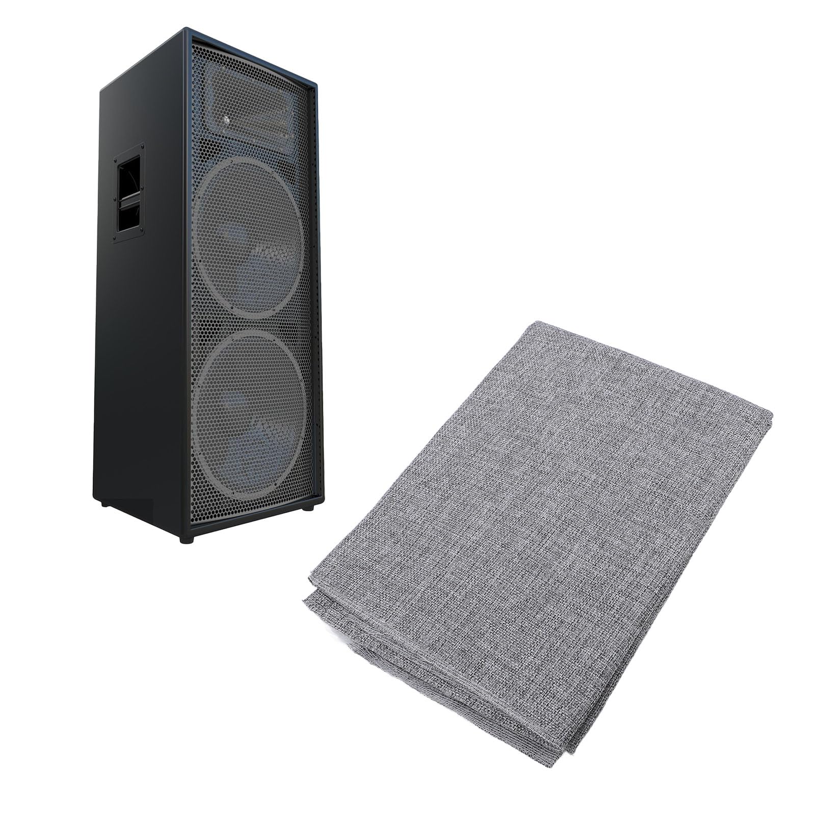 150 x 50cm Speaker Grill Cloth Fabric, Scratchproof Stereo Fabric Replacement for Home Speakers, Stage Audio Speakers and KTV Boxes Repair (Gray)