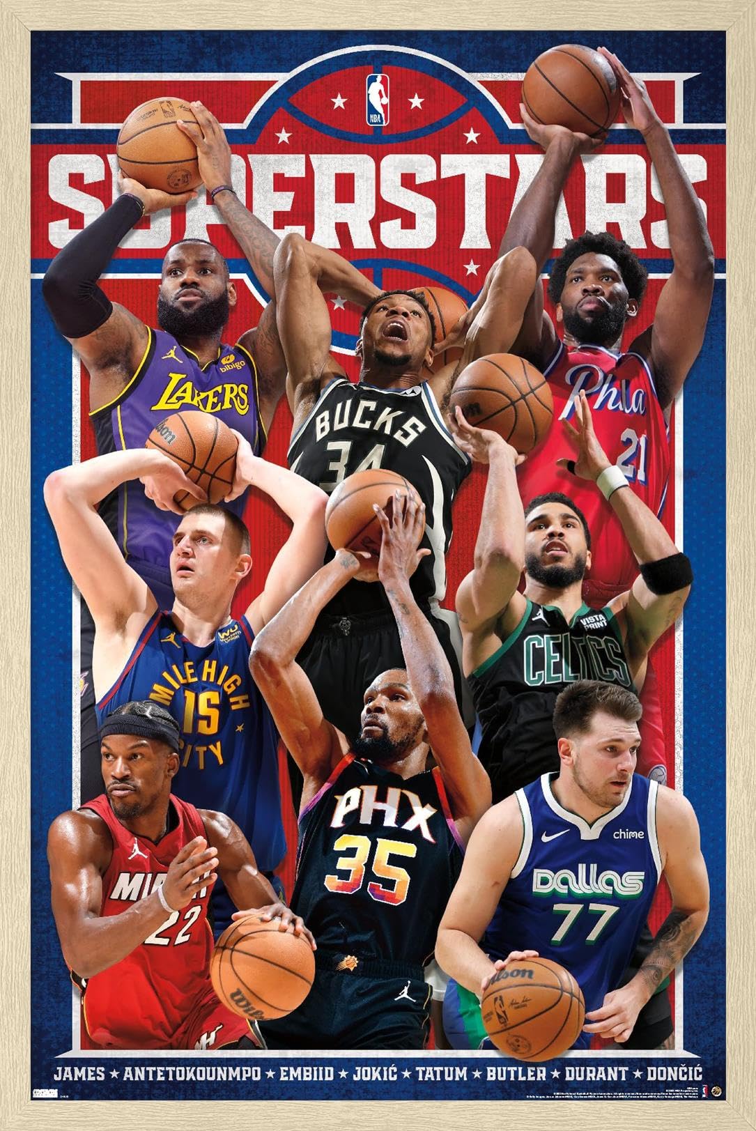 Amazon.com: NBA League - Superstars 23 Wall Poster, 22.4L