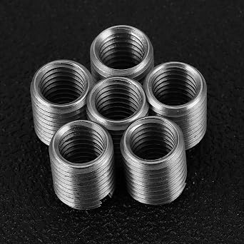 10Pcs M8x1.25 to M10x1.25 Insert Nut Stainless Steel Thread Repair Kit Male to Female Adapter Sleeve