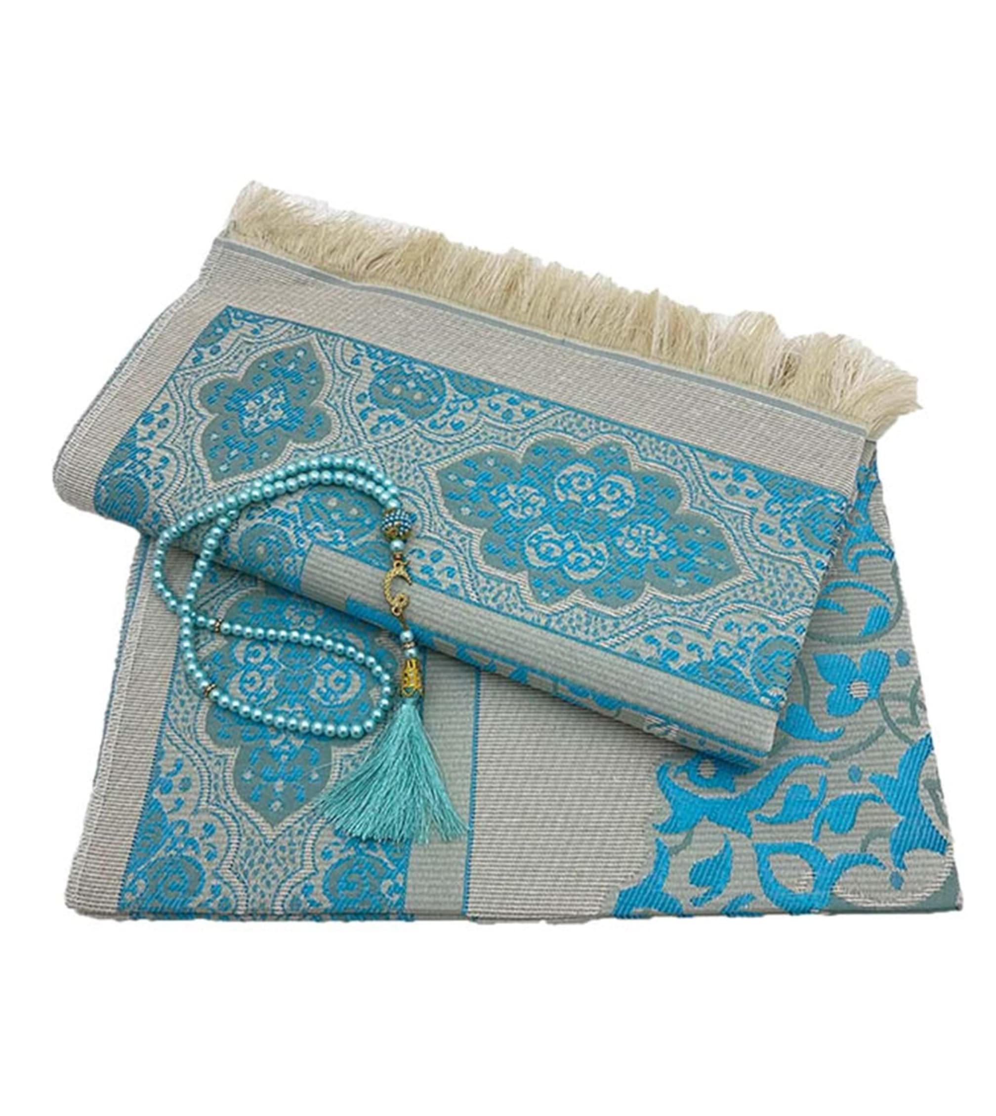 Imani Aksa Muslim Gift Set, (Prayer Mat, Tasbih)-Seccade-Muslim Prayer Mat, Islam-Ramadan, Eid Hajj, Umrah, Wedding, Birth - Image 3