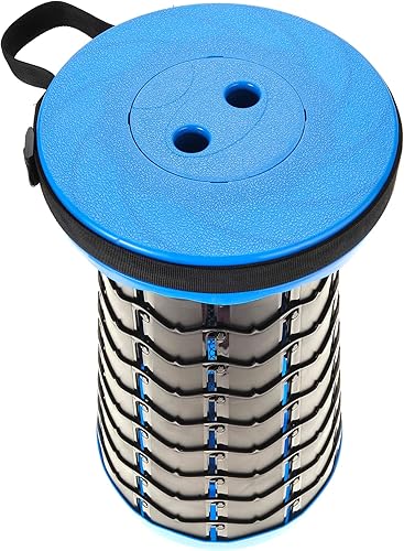 Miniatura 8 de PowerTRC Taburete plegable portátil para camping y uso al aire libre, plegable con capacidad de carga de 400 libras, altura ajustable de 2.5 a 18