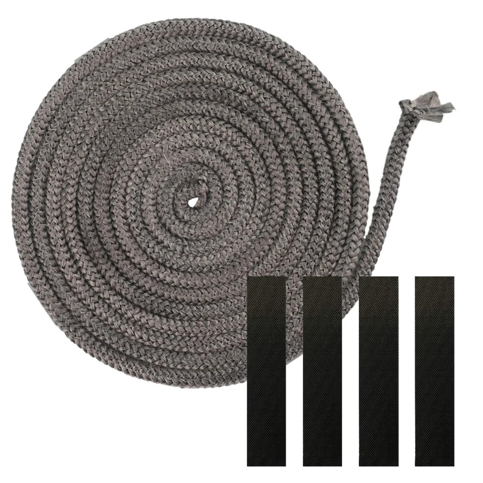 Wood Stove Gasket Fireplace Seal Rope Fiberglass 9mm By 3m Dark Grey