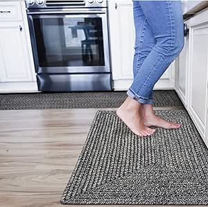 Amazon.com: Homespice Black Braided Rope Rug 27