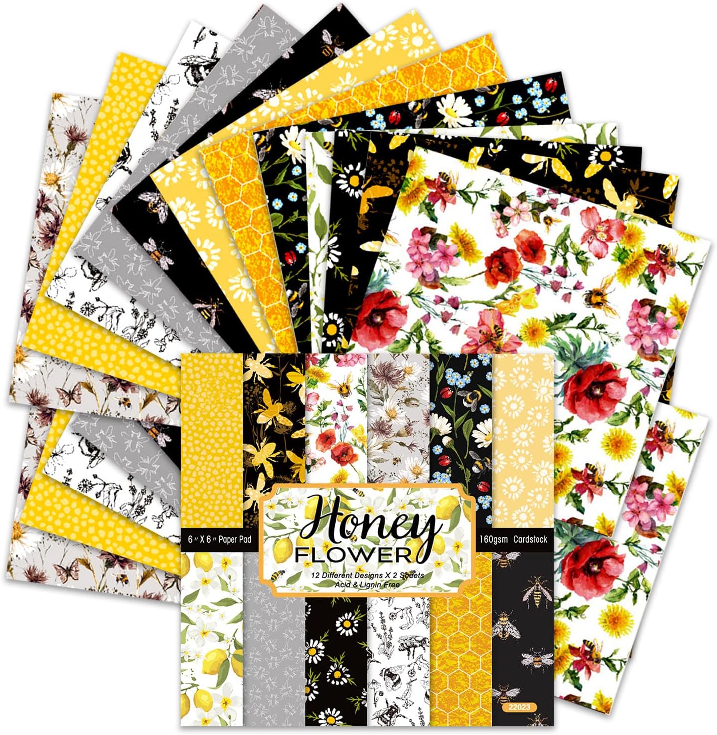 BLEDS Scrapbook Paper, 24 Sheets Craft Scrapbooking Paper