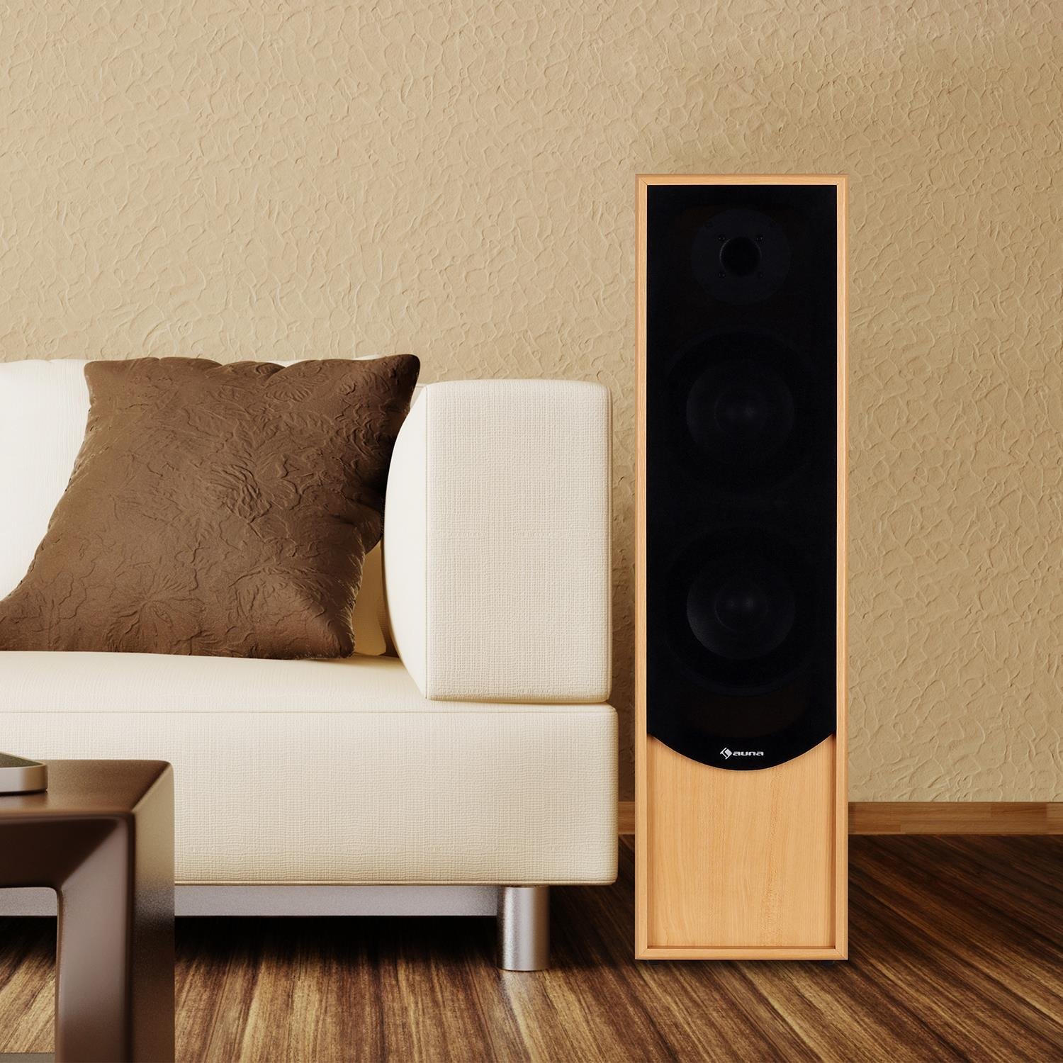 Coppia Diffusori Auna Linie-300-BK Da Pavimento: 2 Vie, Bass Reflex, 80W RMS, Nero Elegante! - 5