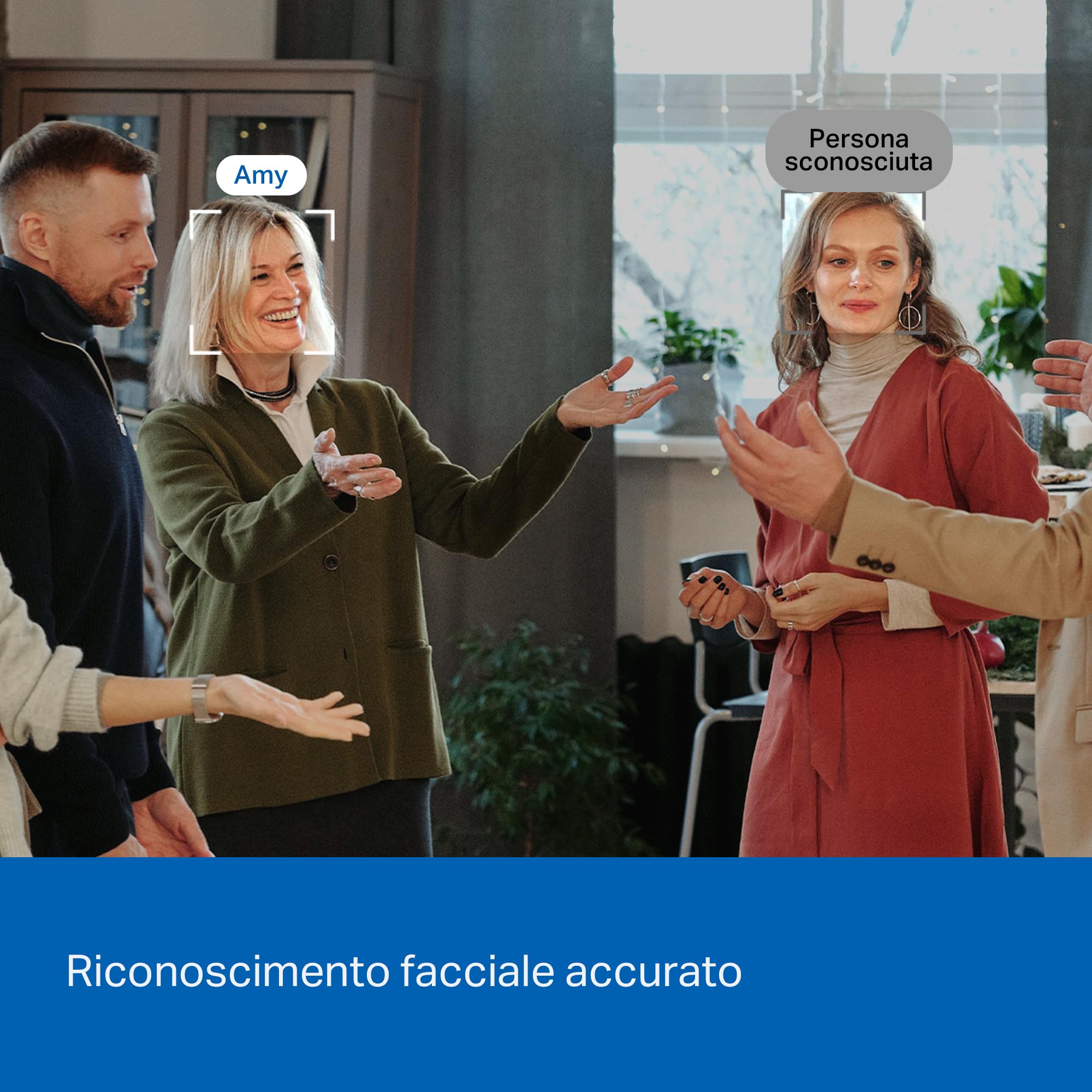 Tapo C260 4K 8MP Telecamera WiFi Interno, Rilevazione e Notifiche Smart AI, Riconoscimento Facciale, Visione Notturna Migliorata, Compatibile con Alexa, Modalità Avanzata di Privacy, Block Zones