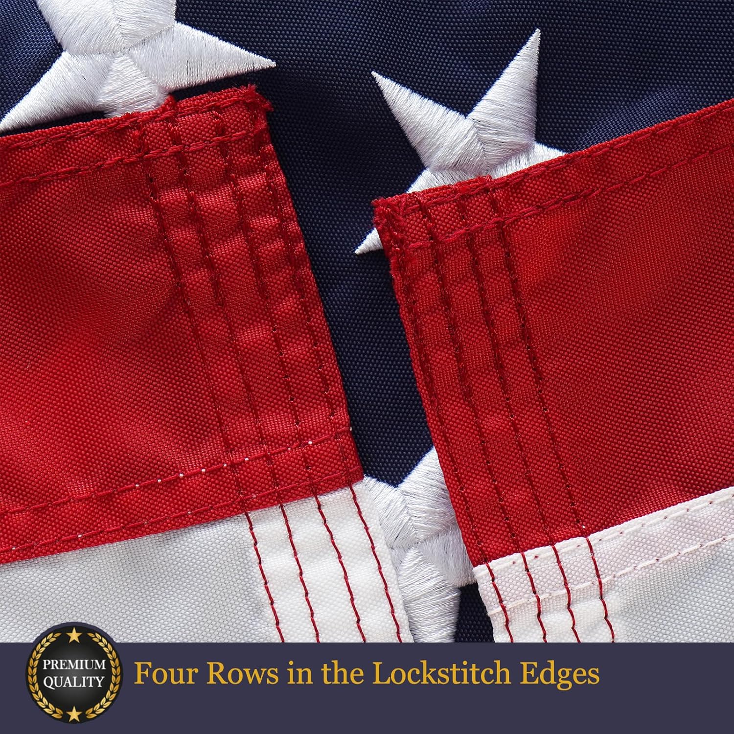 Homissor American Flag 5x8 Heavy Duty Outdoor US USA Flags for Outside Embroidered Stars Sewn Stripes 2 Brass Grommets