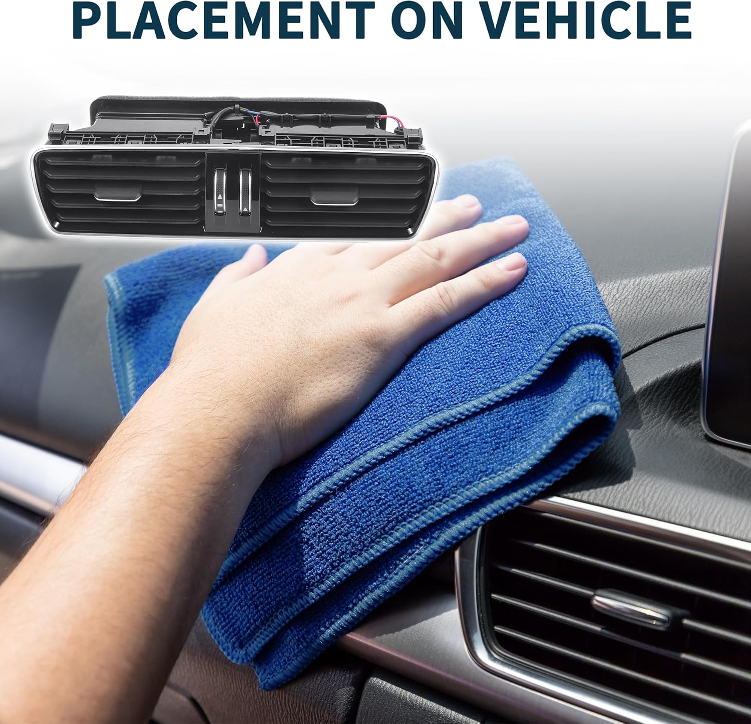 Center Dash A/C Outlet for Volkswagen Passat Durable No.3AD819728A | Air Vent Panel Black 1 Pcs