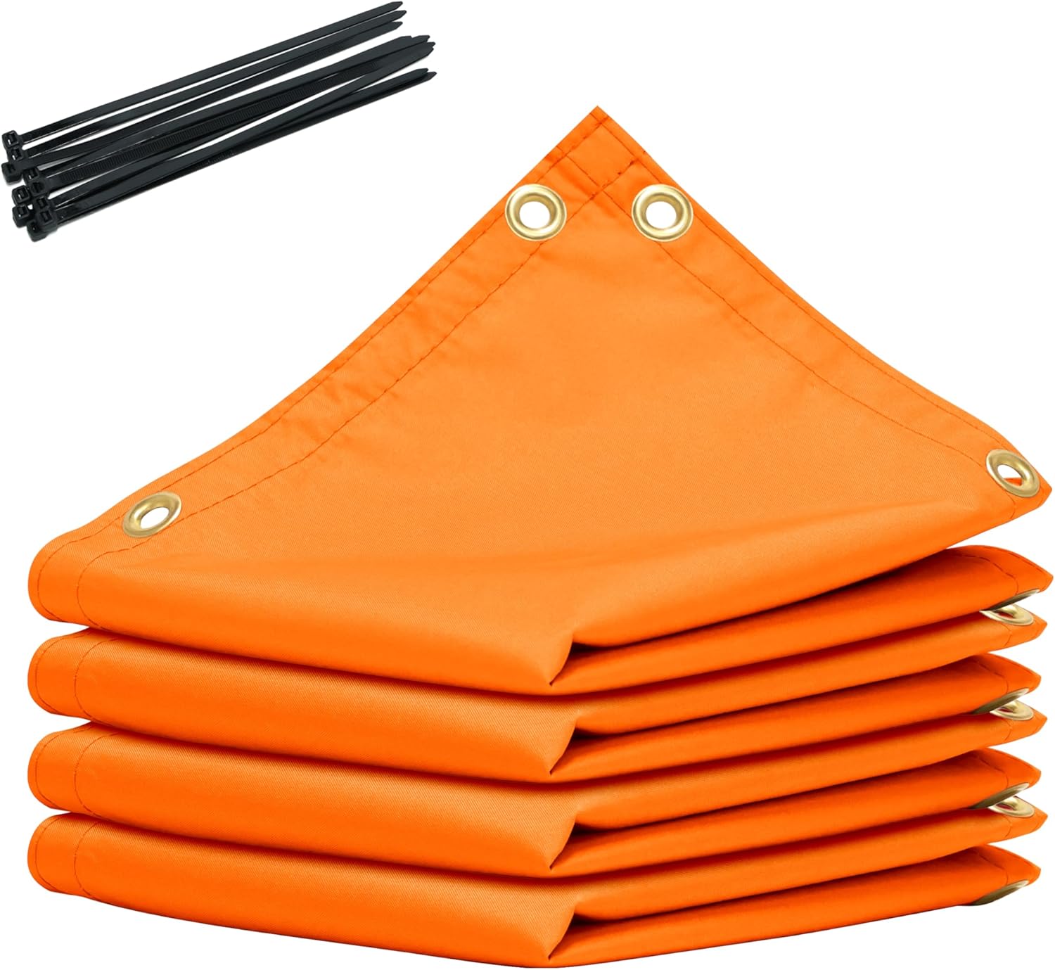 Royal Shade 3' x 8' Orange Custom Size Waterproof Shade Cloth Dog Kennel Shade with Grommets - 90% Sunblock, Durable Mesh Fabric Tarp for Fence Privacy Screen, Greenhouse, Coop & Pet Playpen