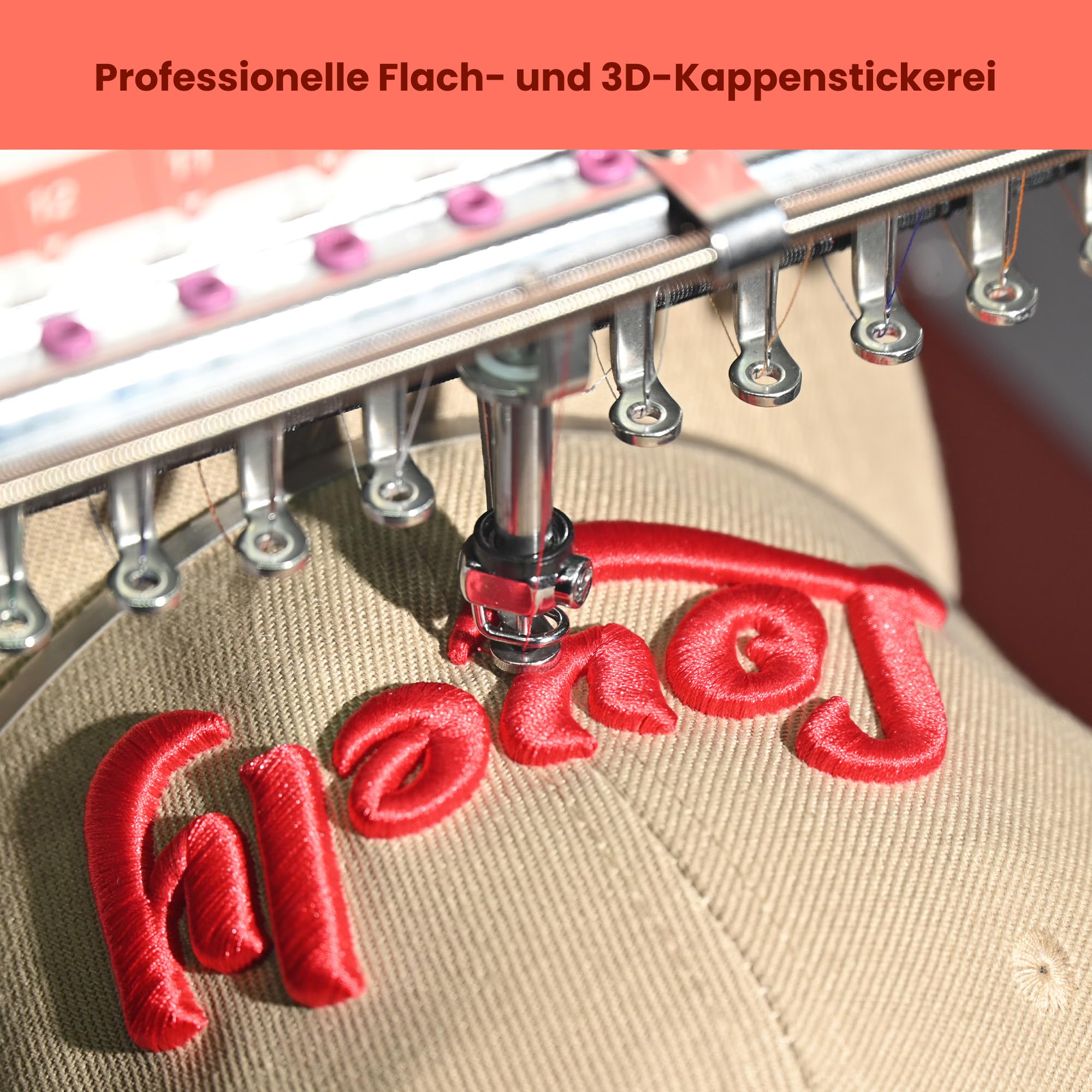 PooLin EOM - Professionelle Industrie und Kompakte Stickmaschine. Starten Sie Ihr kommerzielles Projekt. Personalisieren Sie Kappen, Hüte, Hemden, Pullover und vieles mehr.