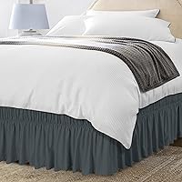 Vista 18 de Utopia Bedding Falda de Cama Elástica Twin - Volante de Fácil Colocación - Falda de Cama de Microfibra con Cinturón Elástico Ajustable Caída