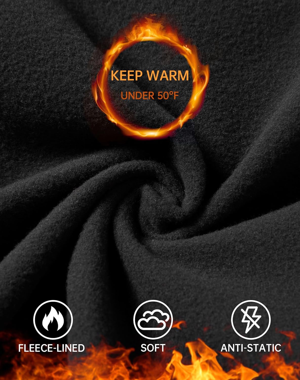 YOYOYOGA Fleece Lined Leggings Women with Pockets Tummy Control High Waisted Thermal Yoga Pants Workout Warm Winter - Image 4