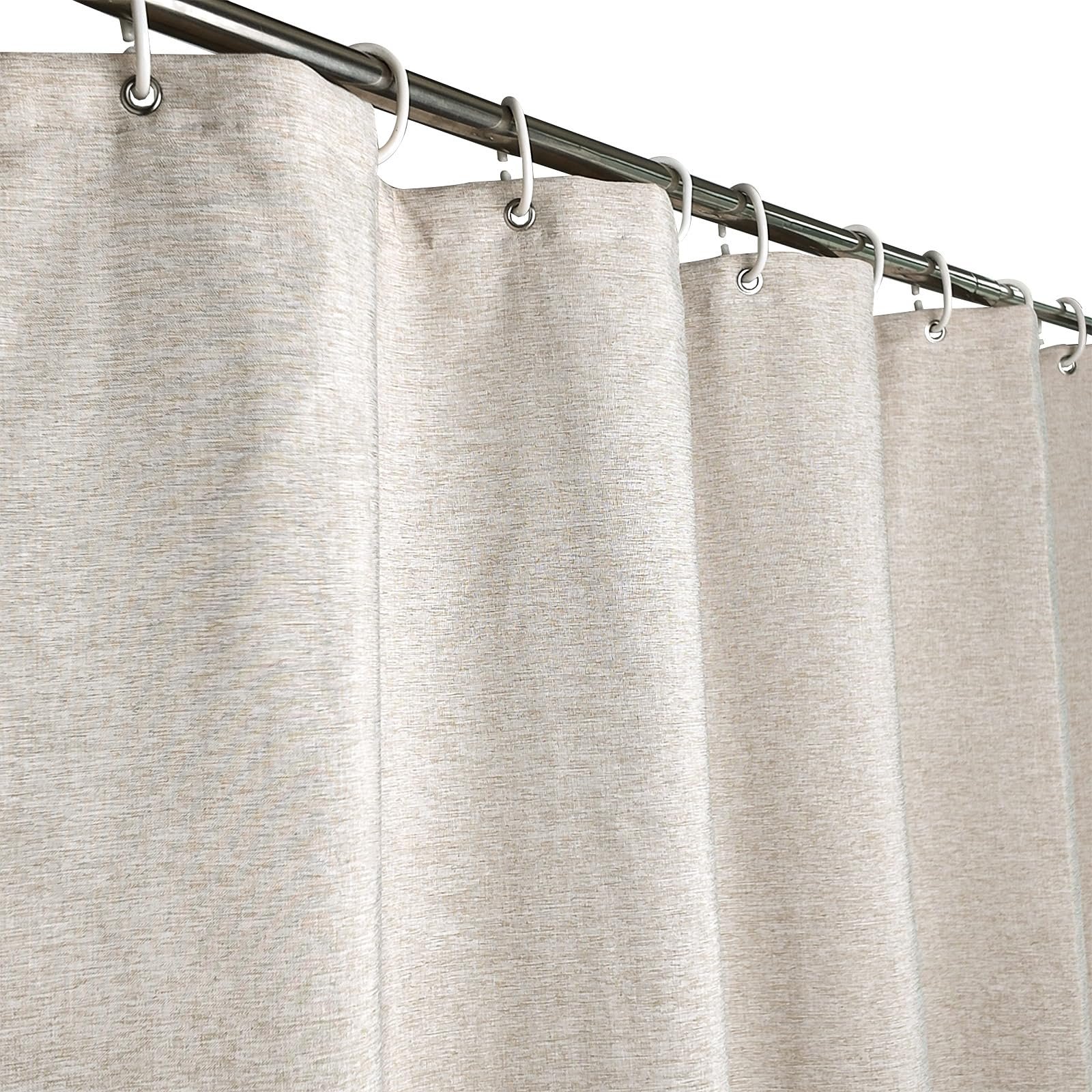YISURE Rideau de Douche Beige Aspect Lin