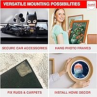 Vista 5 de KLAPiT Super Strip EZHold 16 piezas de cinta de montaje de 1 x 1 pulgada cuadrados - Soporta hasta 15 libras