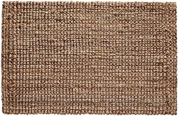 IRONGATE Jute Handspun Area Rug - Premium Jute Handwoven Reversible Chunky Textured Tan Beige Neutral Throw Accent Rug Carpet - Rustic Farmhouse Living Room Bedroom Den Study Decor -24" x 36" Natural