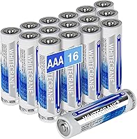 Vista 1 de 20 pilas AAA alcalinas triple A de 1.5 V de larga duración de 10 años de vida útil, diseño a prueba de fugas, máximo rendimiento para dispositivos