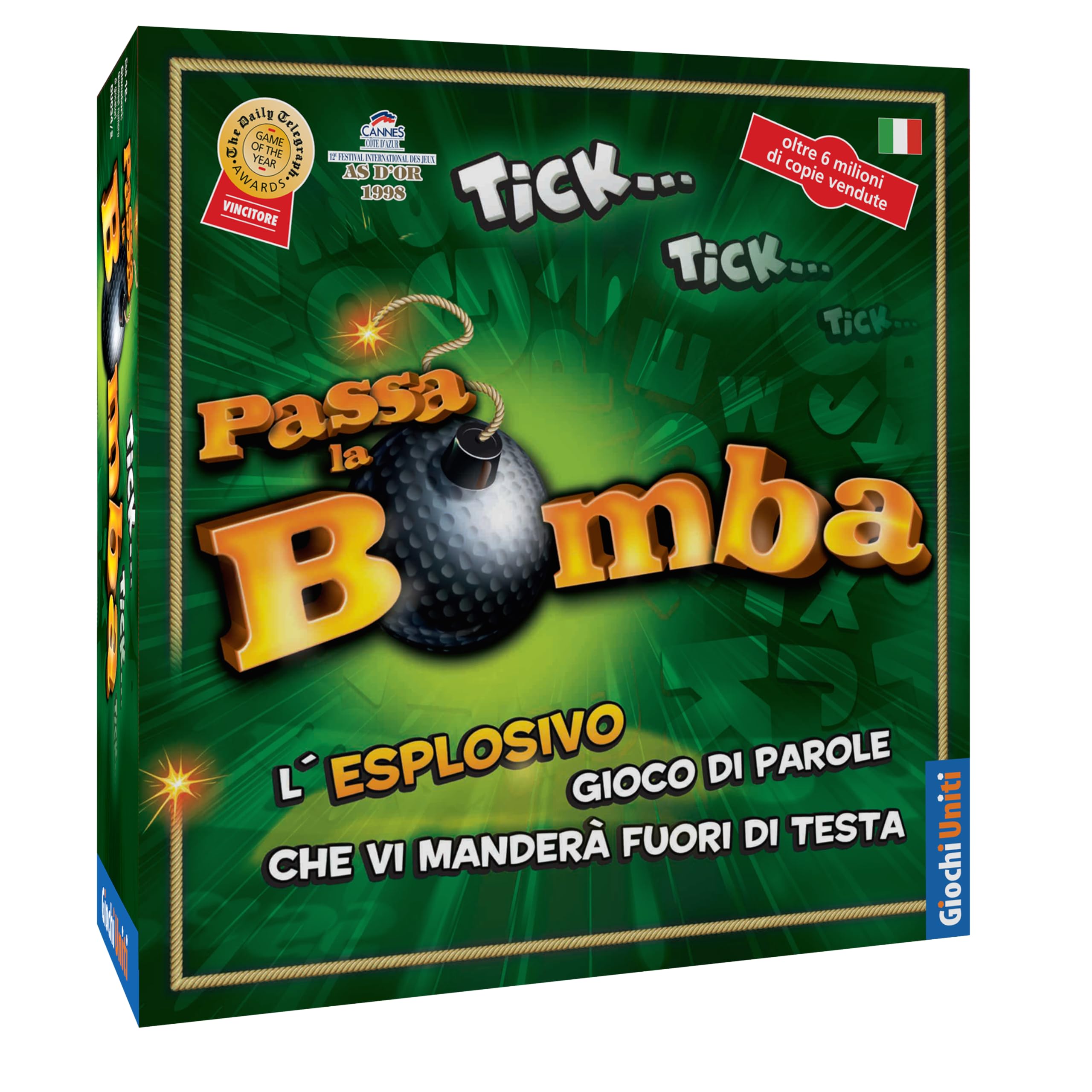 Giochi Uniti - Passa la Bomba, Gioco da Tavolo, 12+ Anni, 2+ Giocatori, Edizione Italiana, GU034/​2