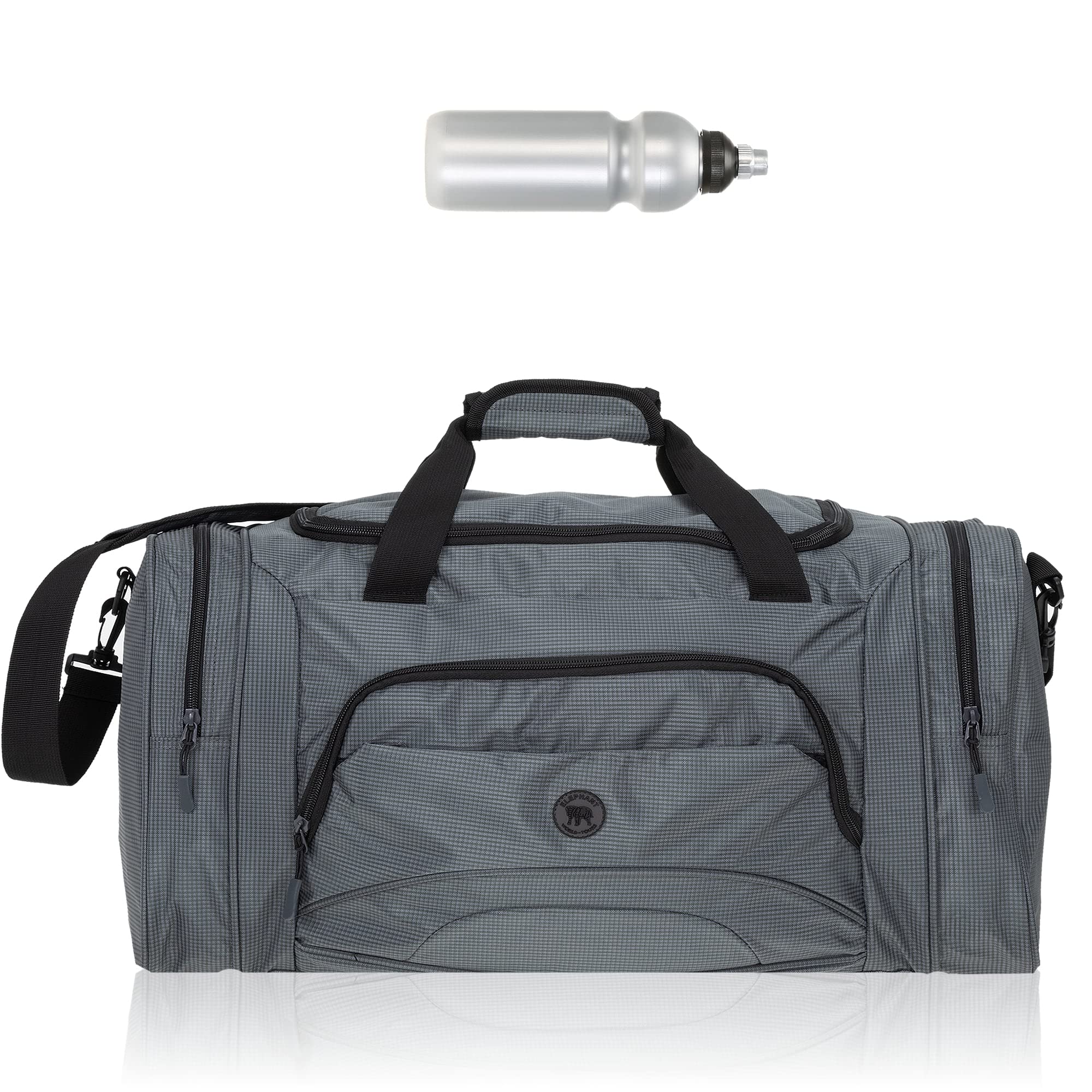 Sporttasche Elephant Color XL Reisetasche 1298 Grau + Trinkflasche