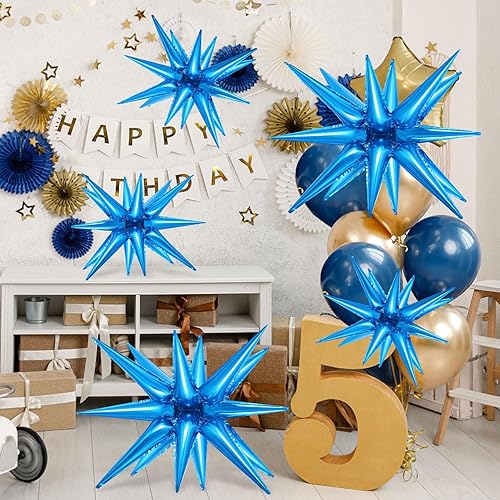 Miniatura 6 de 10 globos de estrella, globos de explosión en explosión, globos de cono de aluminio mágicos para cumpleaños, bodas, aniversarios, fiestas, fondos,