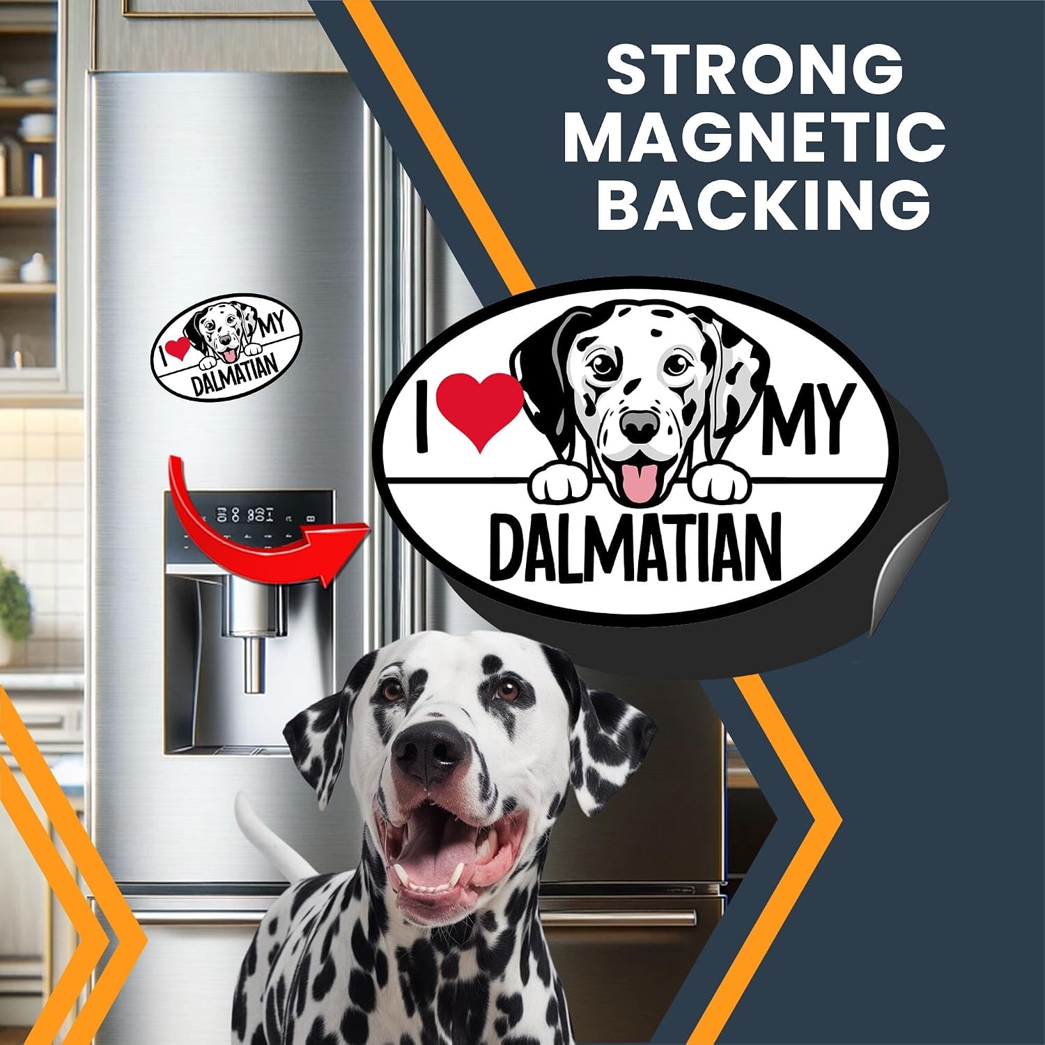I Love My Dalmatian Dog Breed Car Magnet 4x6 Inch, Dog Lover Gift, USA Made image 5
