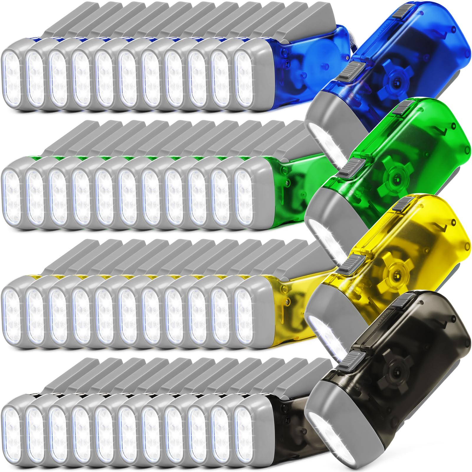 Amazon.com: Retisee 48 Pcs Hand Crank Flashlight No Battery