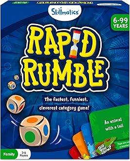 Skillmatics Rapid Rumble - Fast-Paced Board Game for Kids, Teens & Adults, Fun for Family Game Night & Educational Toy, Quick-Thinking Card Game, Easter Gifts for Ages 6, 7, 8, 9 & Up