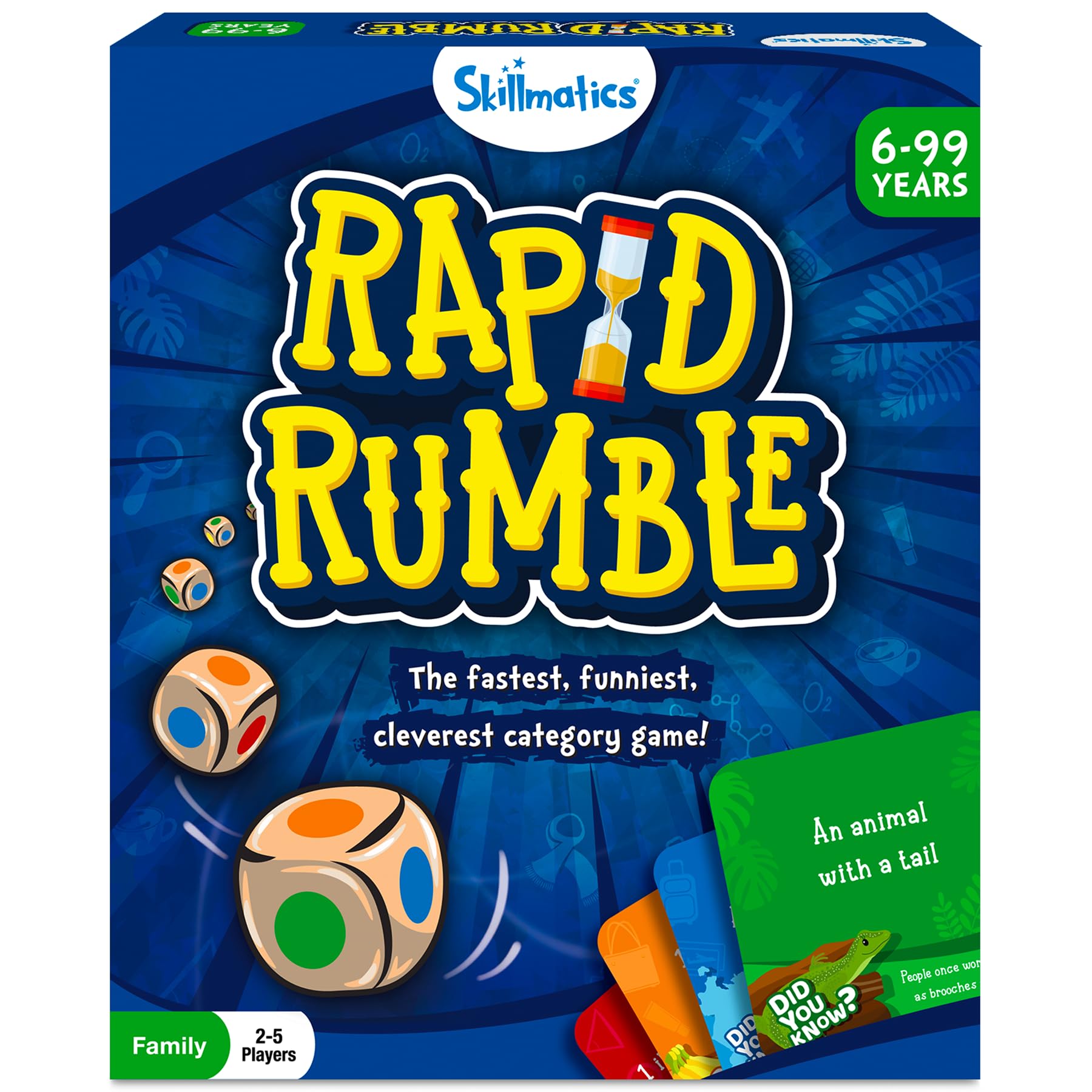 Skillmatics Rapid Rumble - Fast-Paced Board Game for Kids, Teens & Adults, Fun for Family Game Night & Educational Toy, Quick-Thinking Card Game, Easter Gifts for Ages 6, 7, 8, 9 & Up