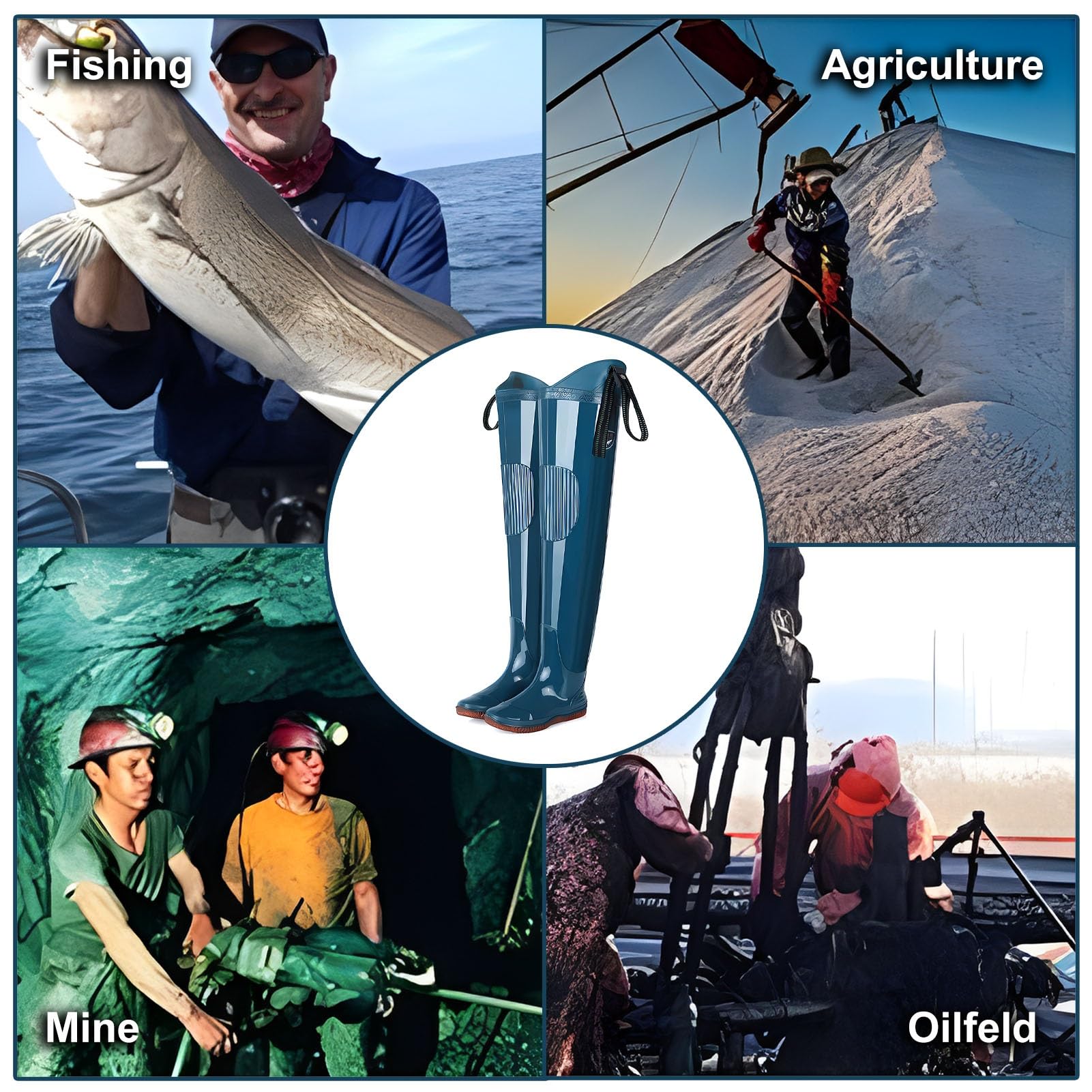 Waders hip Stivali da Pesca In PVC, Stivali Flessibili Sui Fianchi Non Facilmente Deformabili, Per La Caccia E La Pesca Nelle Paludi