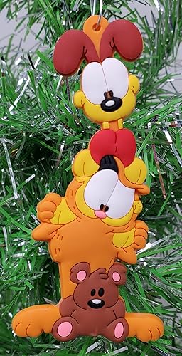 Vista 3 de Gato gordo icónico con adorno navideño Odie y Pooky