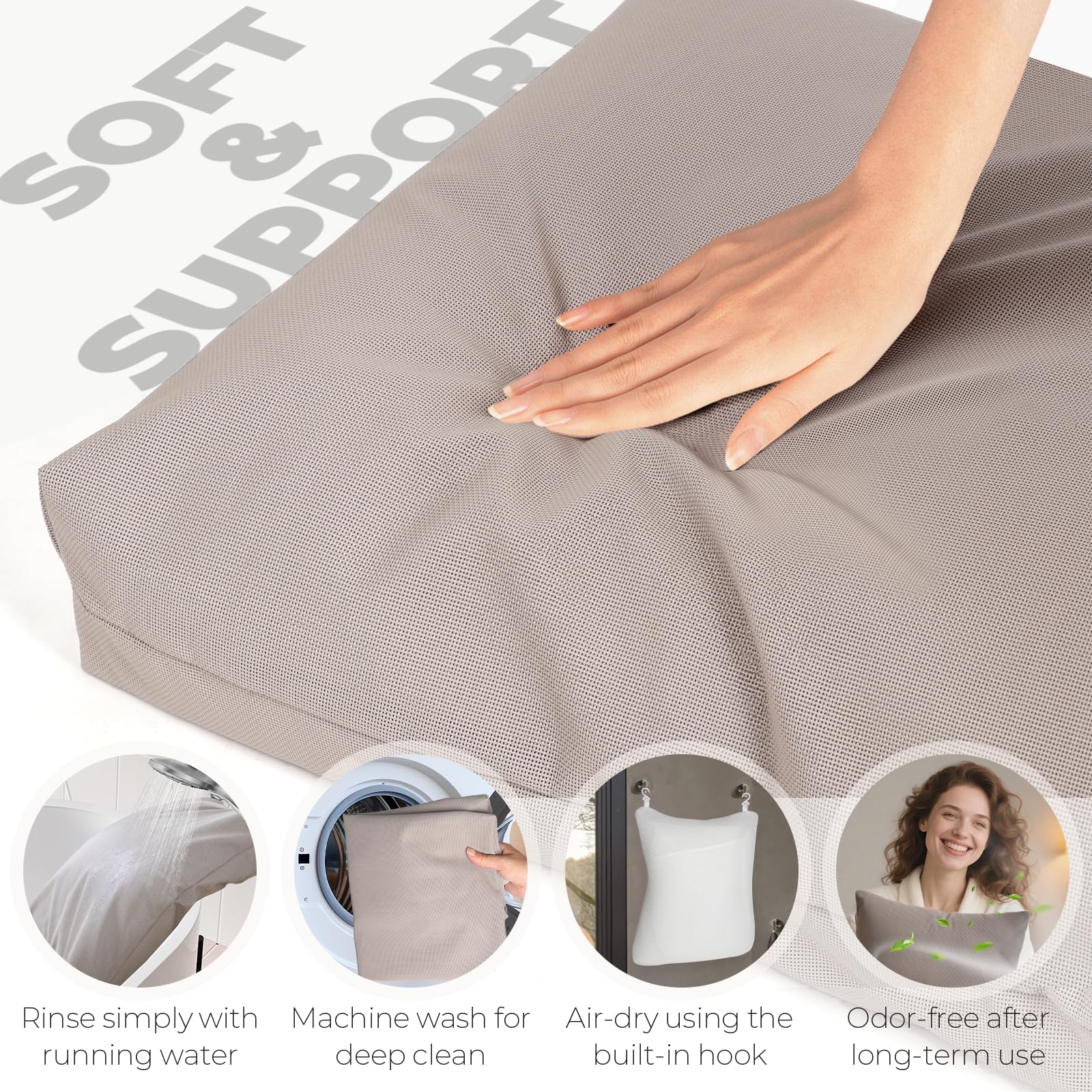 Amazon.com: ONDAQUA Luxury Bathtub Pillow, Skin-Friendly Cushion