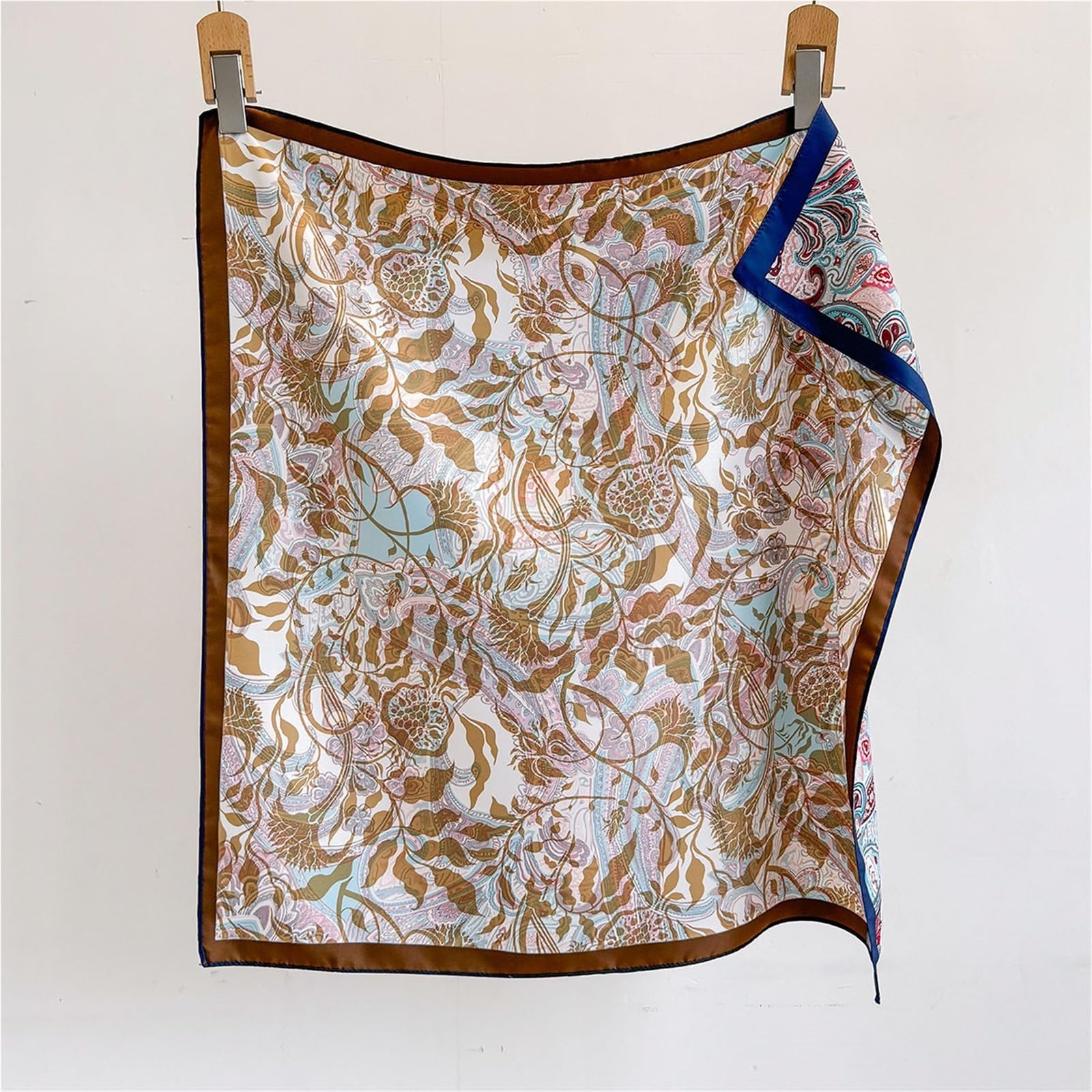 Bufanda de Seda for Mujer, 1 Uds., Bufanda Cuadrada de Seda de imitación, pañuelo de Doble Cara for Mujer, Diademas Estampadas, chales