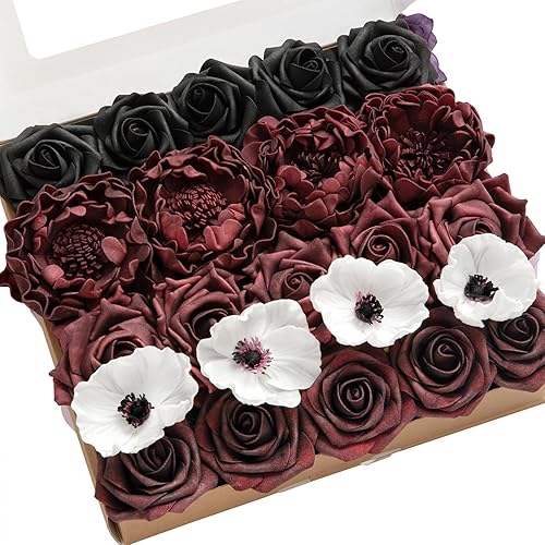 Miniatura 52 de Ling's moment - Juego de flores artificiales para manualidades, ramos de boda, centros de mesa, arreglos de novia, fiestas y decoración del hogar