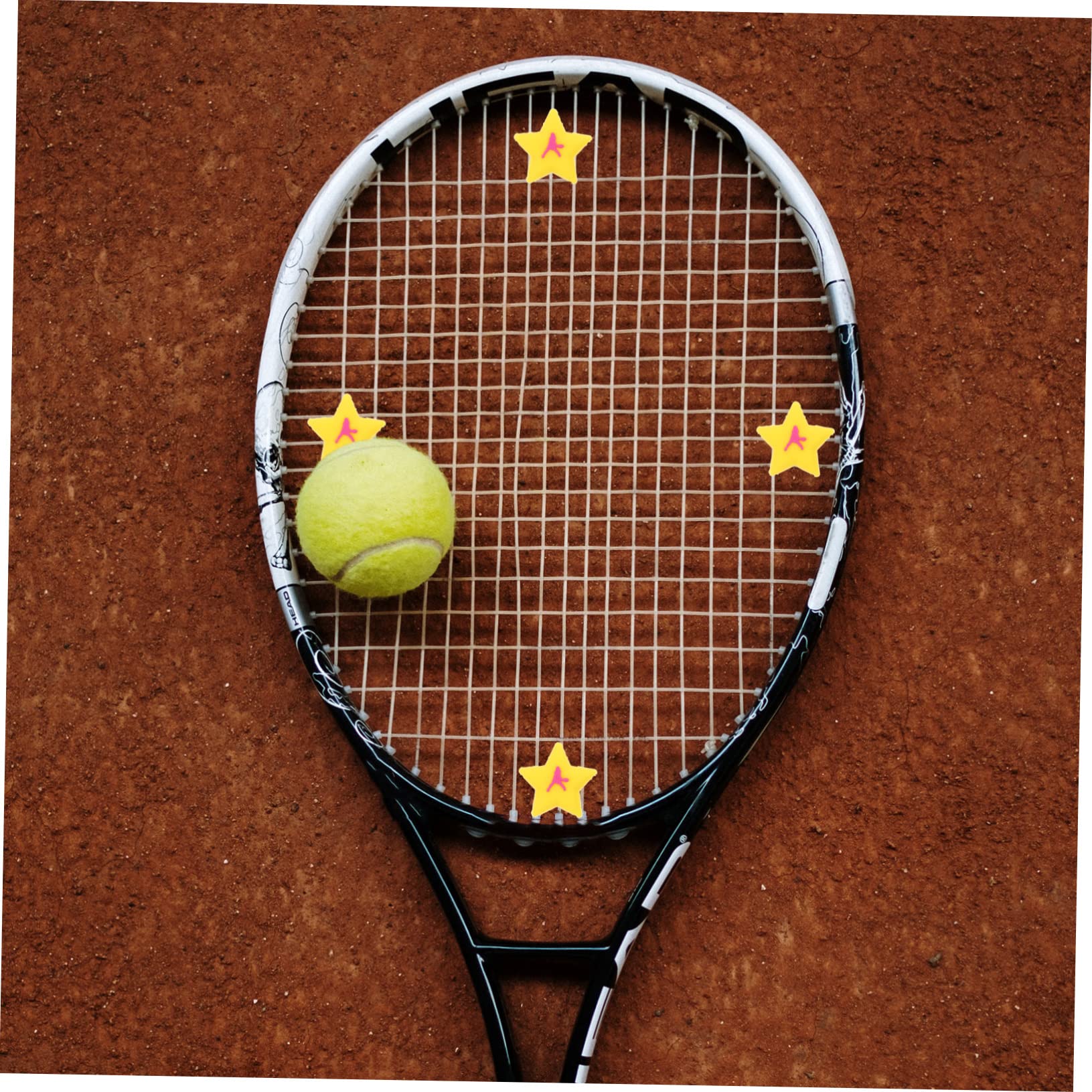 BESPORTBLE 24pezzi Ammortizzatori Tennis Gomma Forma di Cartoon per Le e Migliorare Controllo della Racchetta Facili da Installare e Resistenti
