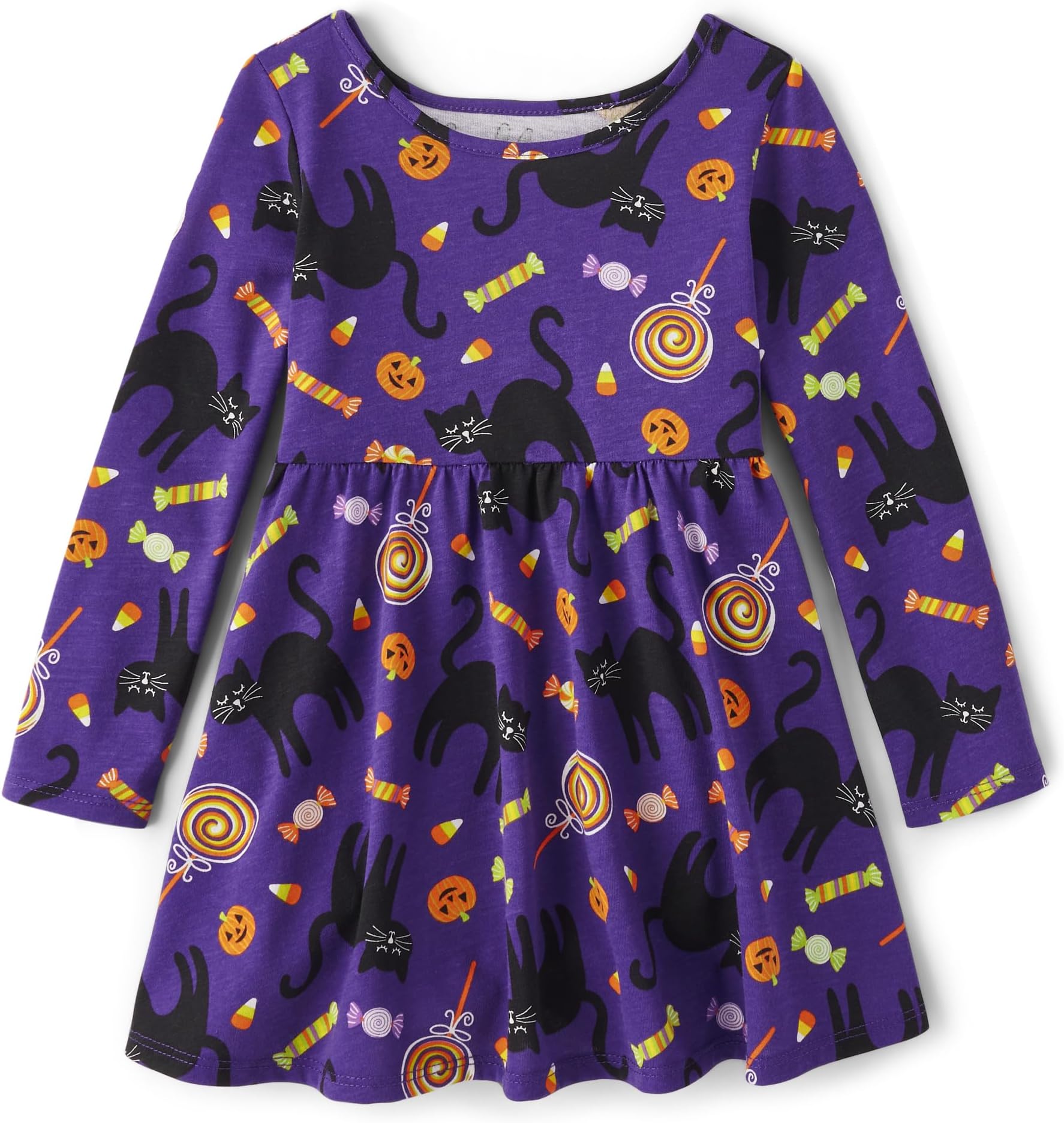 Girls and Toddler Skater Dress, Long Sleeve
