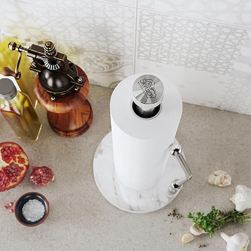 Miniatura 4 de Skyway Goods - Soporte para toallas de papel de acero inoxidable, soporte para toallas de papel con base antideslizante pesada, elegante soporte