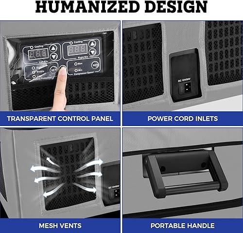 Miniatura 5 de Setpower Cubierta protectora aislada de 55L para refrigerador de coche PT55, cubierta de refrigerador portátil de 12 voltios