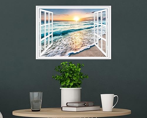 Miniatura 3 de FLFK Adhesivo de pared falso para ventana, mural de pared de nieve de bosque para decoración de pared, calcomanías de pared para pegar y despegar,