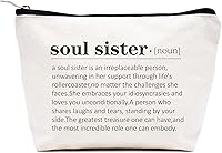 Vista 137 de LIBIHUA Bolsa de maquillaje para mujer, bolsa de cosméticos regalos para ella, bolsa de viaje femenina, Beige natural, 283-a mi increíble tía futura