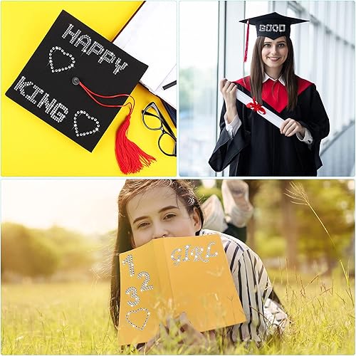 Miniatura 6 de Juego de 10 hojas de calcomanías con purpurina para planchar, letras del alfabeto, calcomanías autoadhesivas con números brillantes para decoración