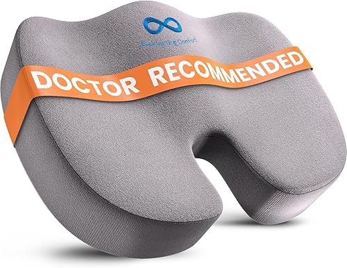 Miniatura 10 de Everlasting - Cojín para silla de oficina - Cojín para aliviar el dolor de coxis y nervio ciático Negro, Azul, Gris, Azul marino, Rojo