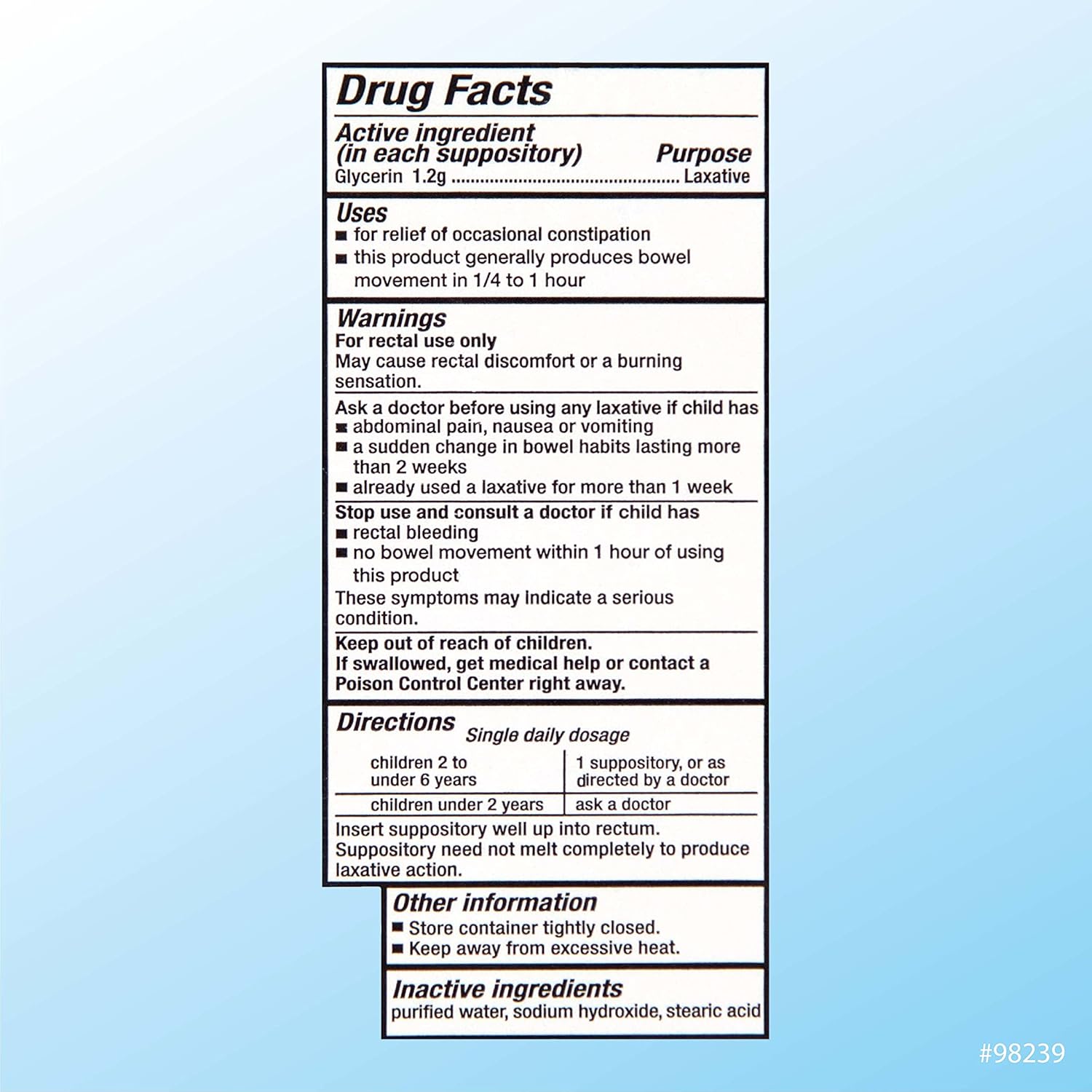 Quality Choice Infants Glycerin Suppositories Laxative Relief 25 Ct Each (2 Pack) - Image 2
