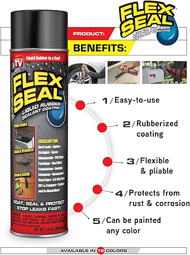 Miniatura 26 de Flex Seal - Sellador de 14 onzas, paquete de 2, transparente, detiene fugas, revestimiento de goma impermeable en aerosol, para canaletas, madera