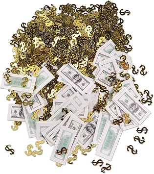 Big Bucks Print-Fetti Party Accessory 1 count .5 Oz/Pkg